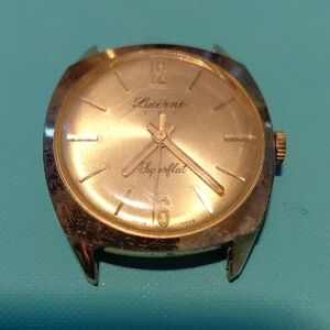 Vintage 1960's Lucerne Swiss Made Superflat Men's Mechanical Wristwatch No Band